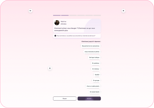Interface de suivi des trajectoires de santé